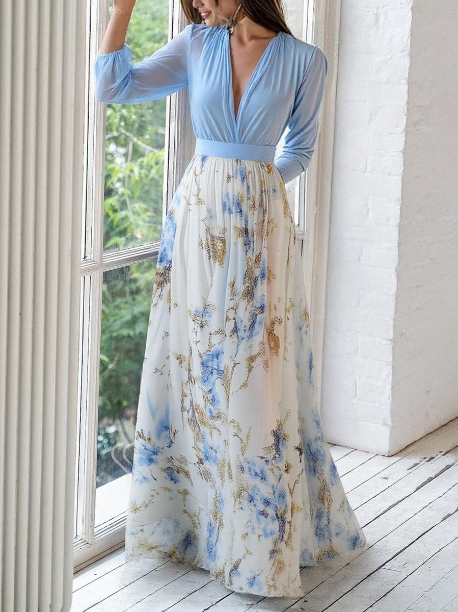 Tecla · Vestido largo floral y ligero