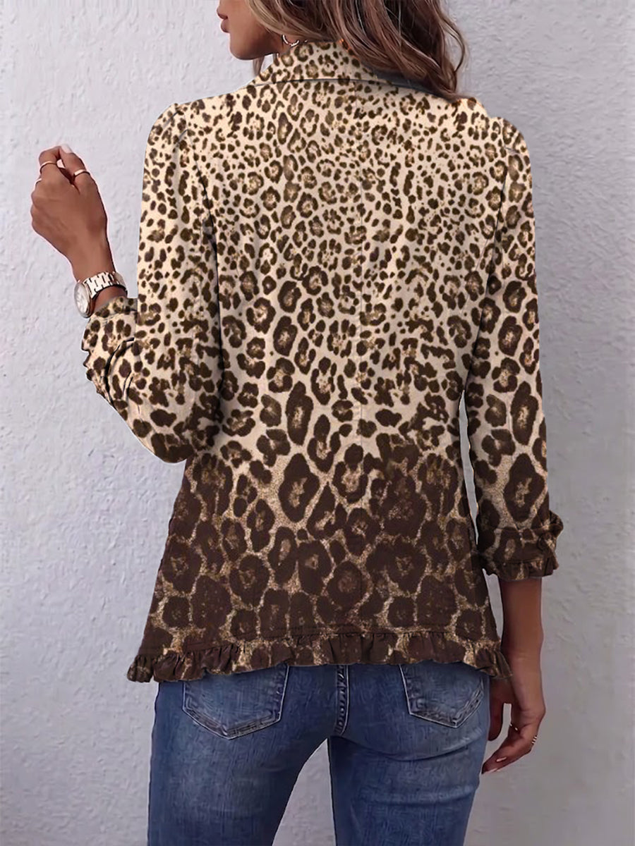Nazaret · Chaqueta de leopardo con volantes