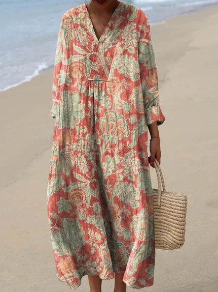 Fiamma · Vestido floral con capas