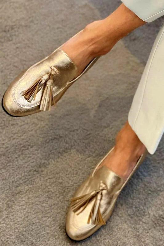 Donatella | Mocasín con borlas doradas