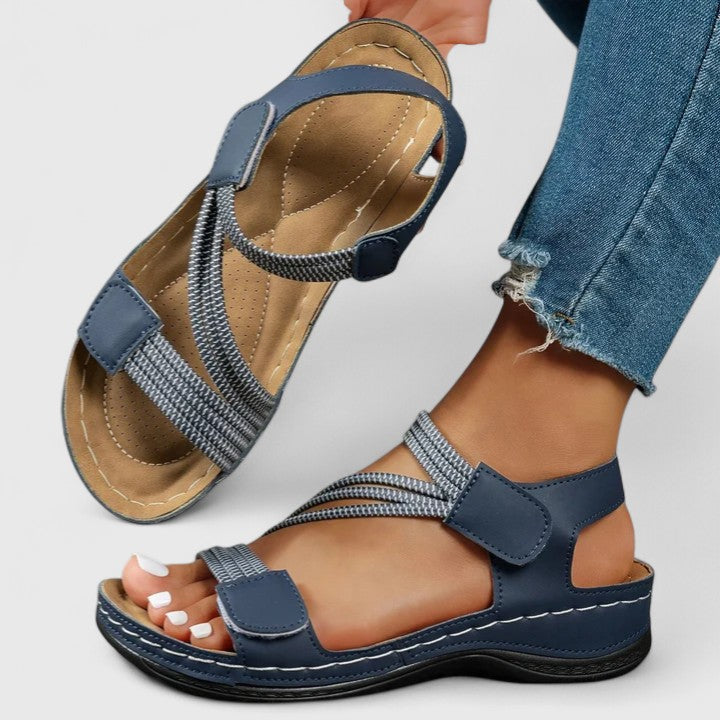 Nina · Sandalias Elegantes con Plantilla Ergonómica — Azul