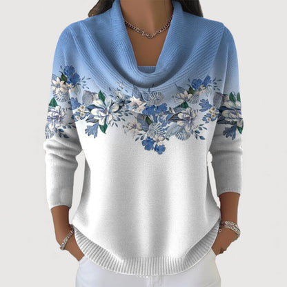 Alba · Jersey floral de cuello alto