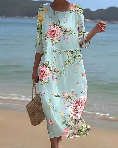 Fiorella · Vestido floral suave