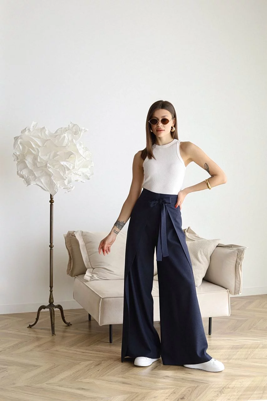 Ariane · Pantalón Ancho de Lino