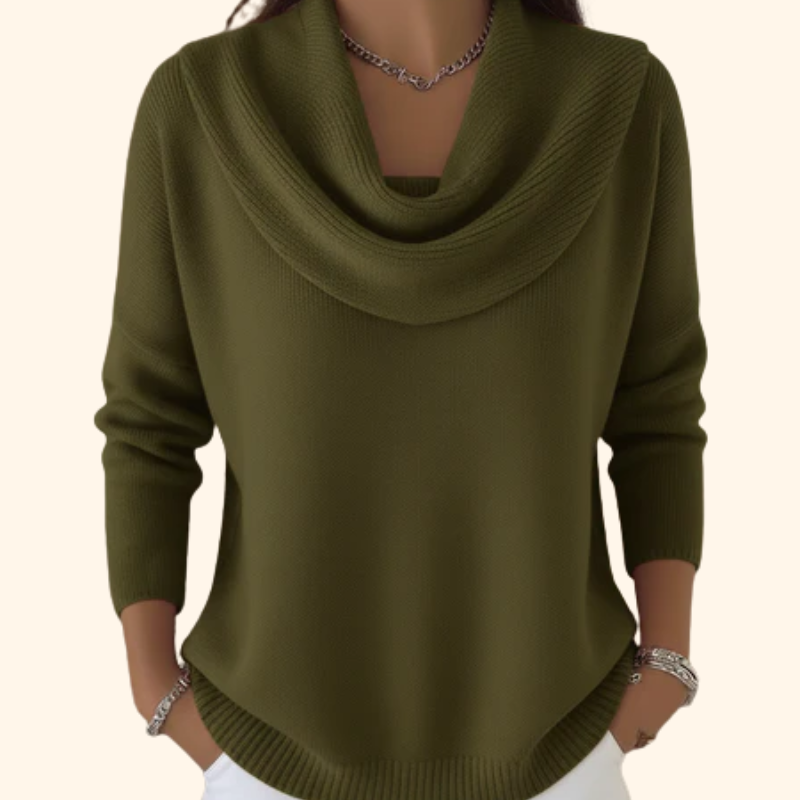 Julia · Jersey con cuello drapeado