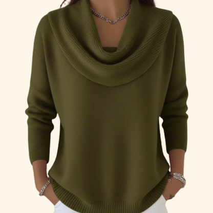 Julia · Jersey con cuello drapeado