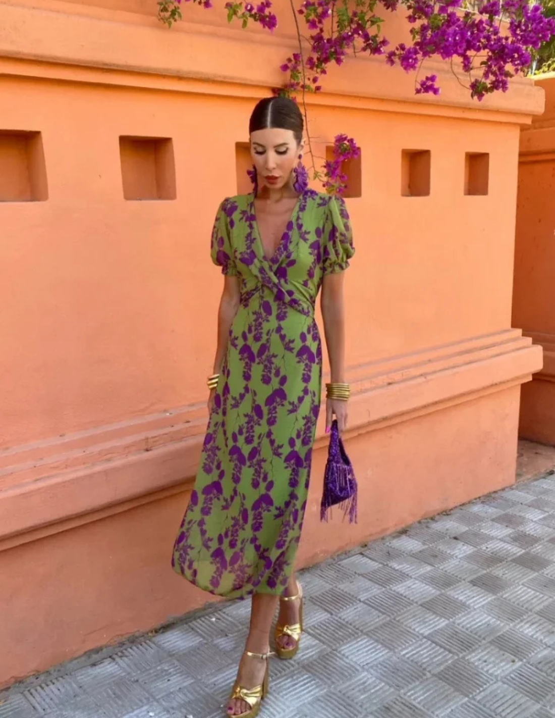 Ludovica · Vestido floral de seda