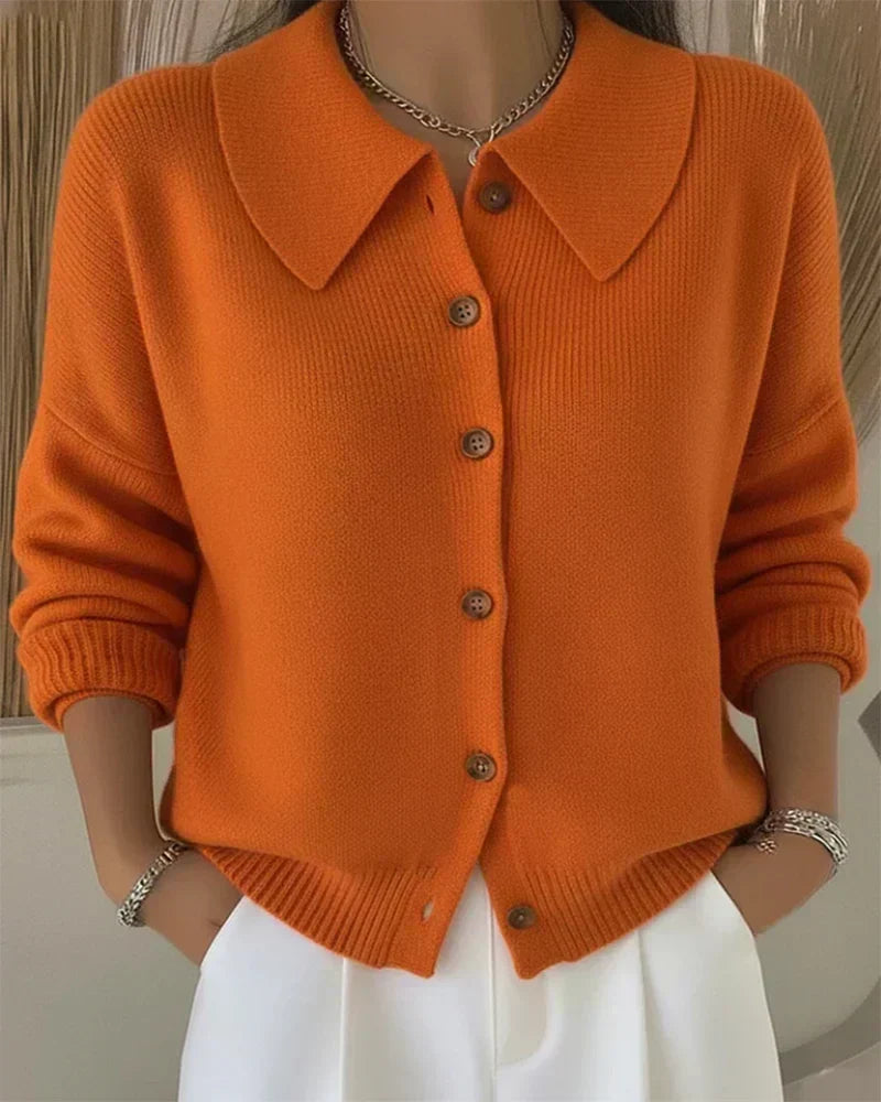 Vega · Cárdigan de punto con cuello camisero