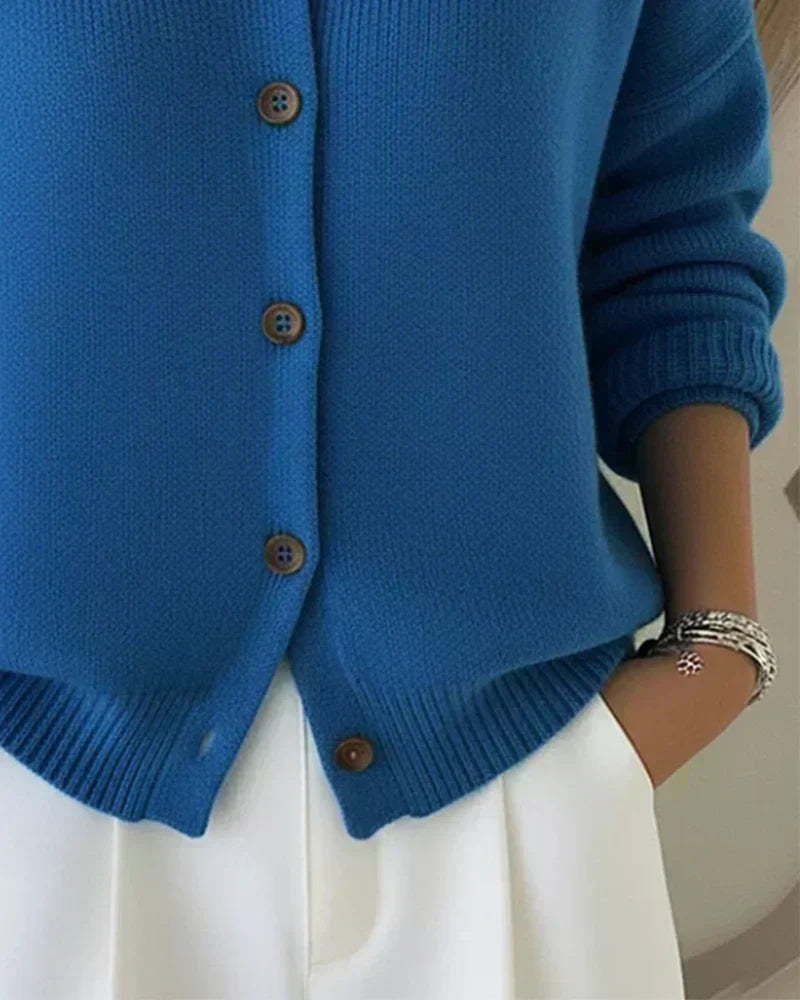 Vega · Cárdigan de punto con cuello camisero