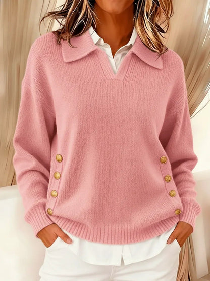 Vicenta · Jersey con cuello polo y botones