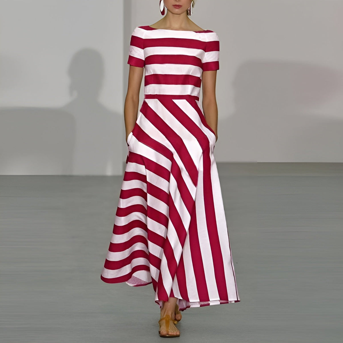 Miranda · Vestido de rayas sedosas