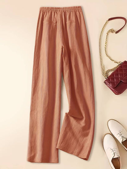 Tina - Pantalones de lino relajados