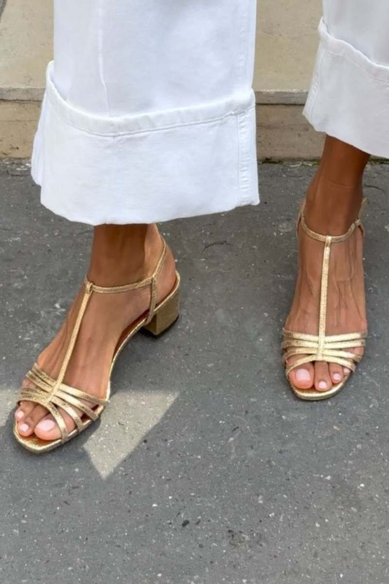 Metalia · Sandalias de Tacón Metalizadas