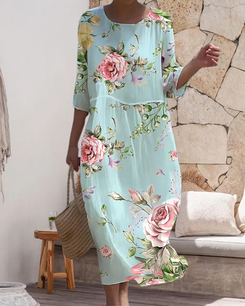 Fiorella · Vestido floral suave