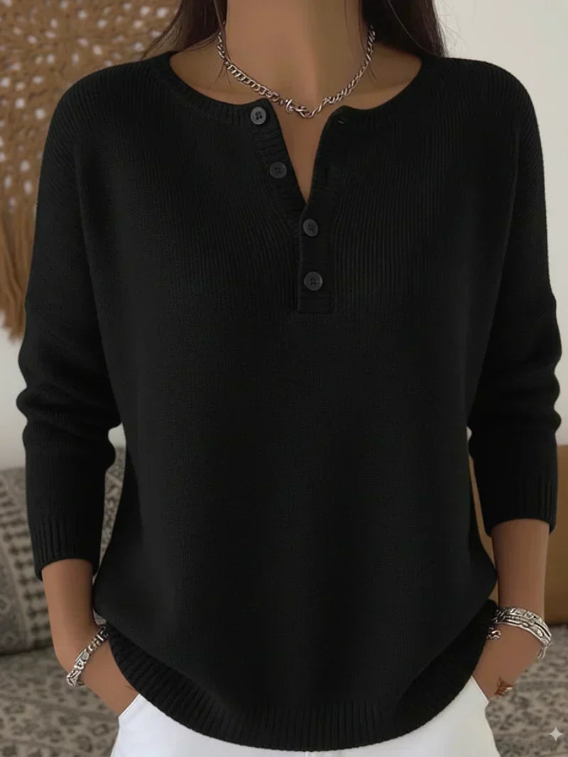 Helena · Jersey de punto con botones Henley