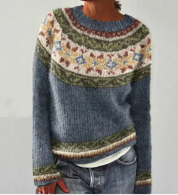 Brigida · Jersey otoñal retro y cómodo