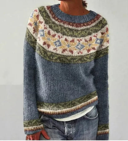 Brigida · Jersey otoñal retro y cómodo