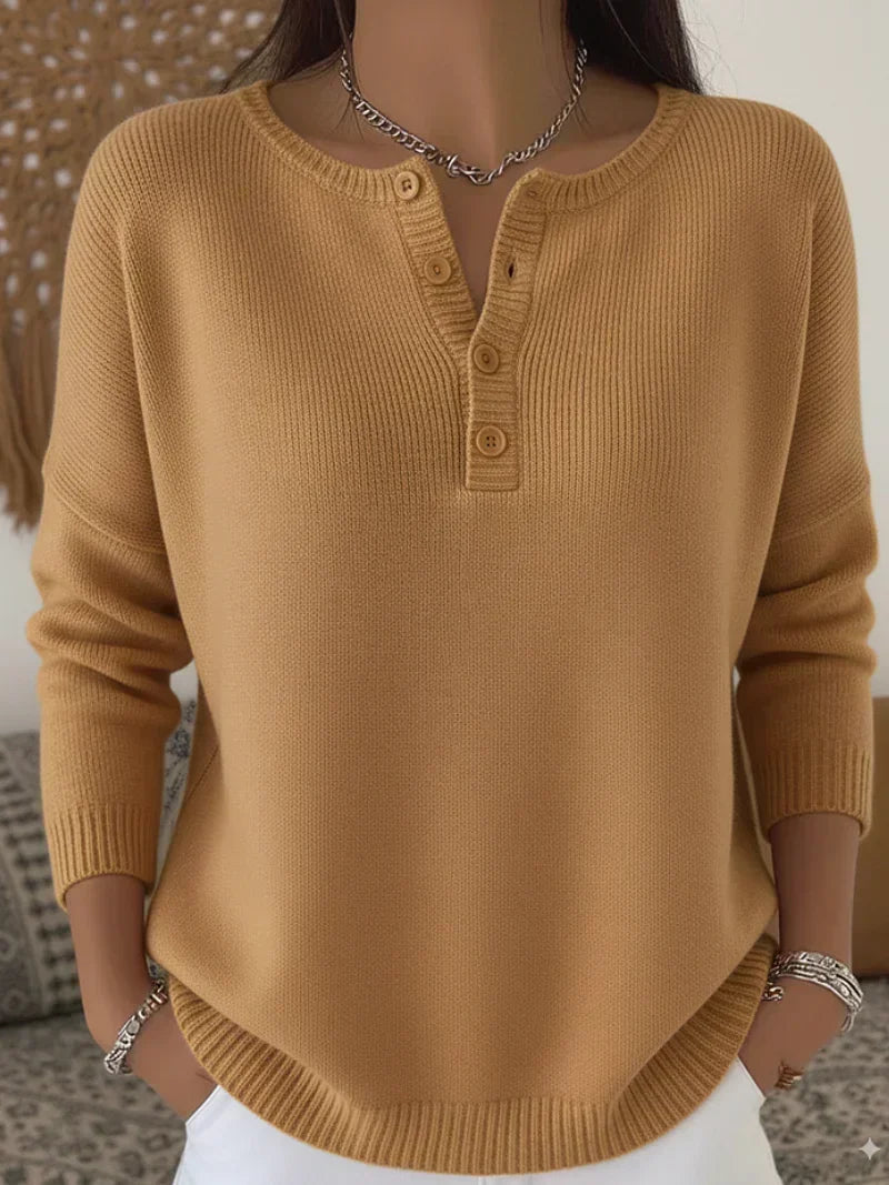 Helena · Jersey de punto con botones Henley