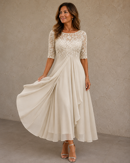 Abella | Vestido de Encaje y Chiffón