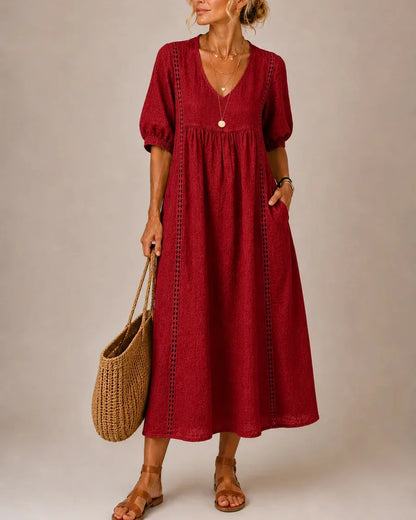 Sefi · Vestido Midi de Verano — Rojo