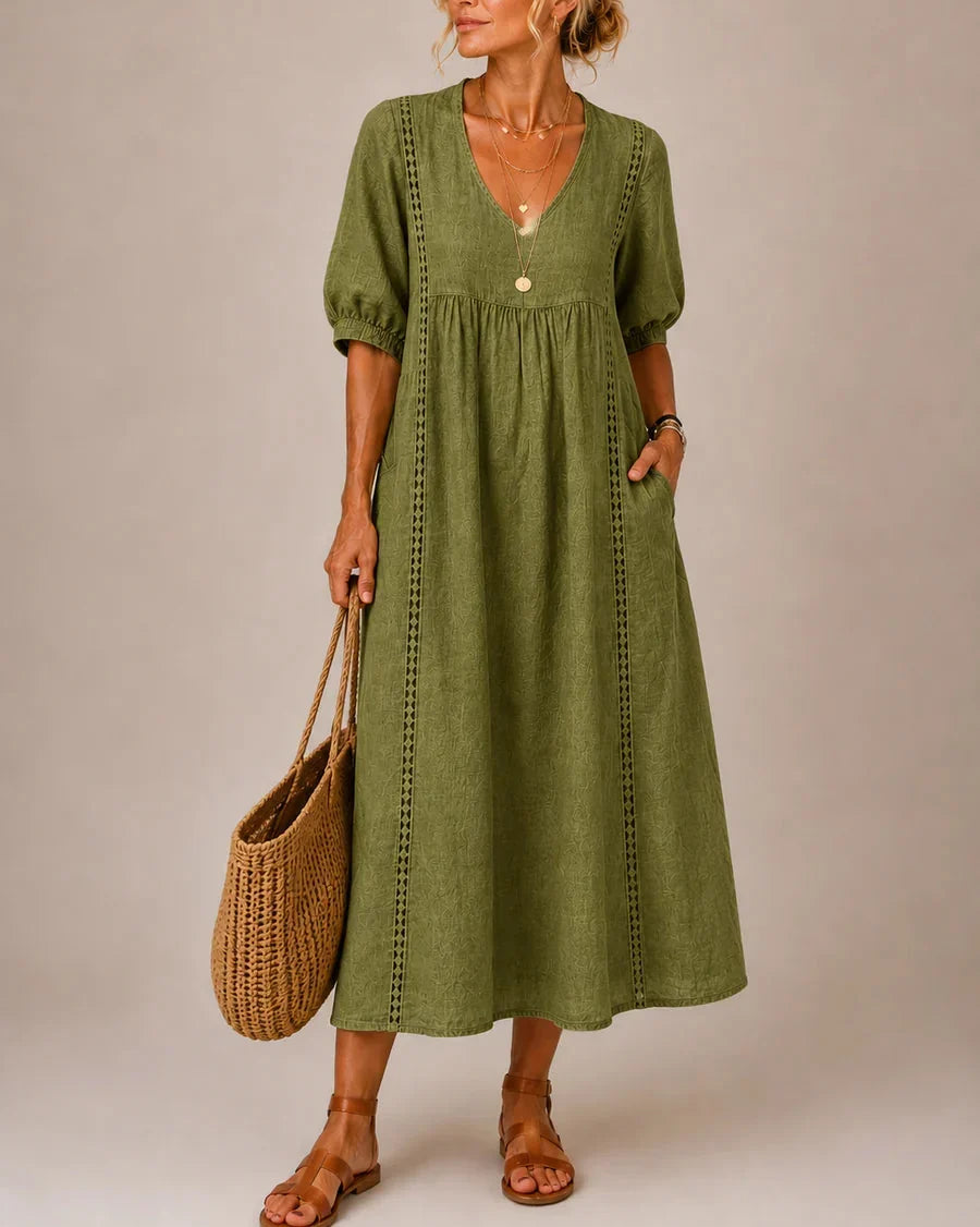Sefi · Vestido Midi de Verano — Verde