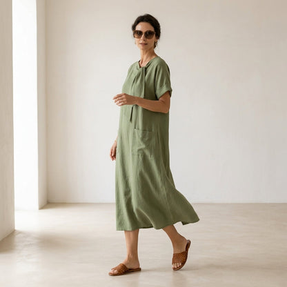 Casa Almara Elegante Vestido con bolsillos