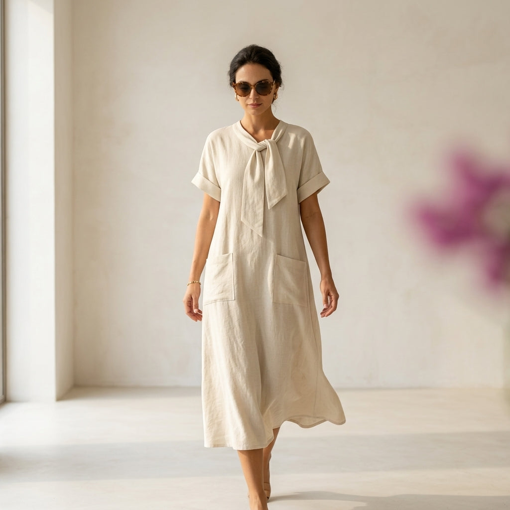 Casa Almara Elegante Vestido con bolsillos
