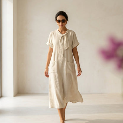 Casa Almara Elegante Vestido con bolsillos