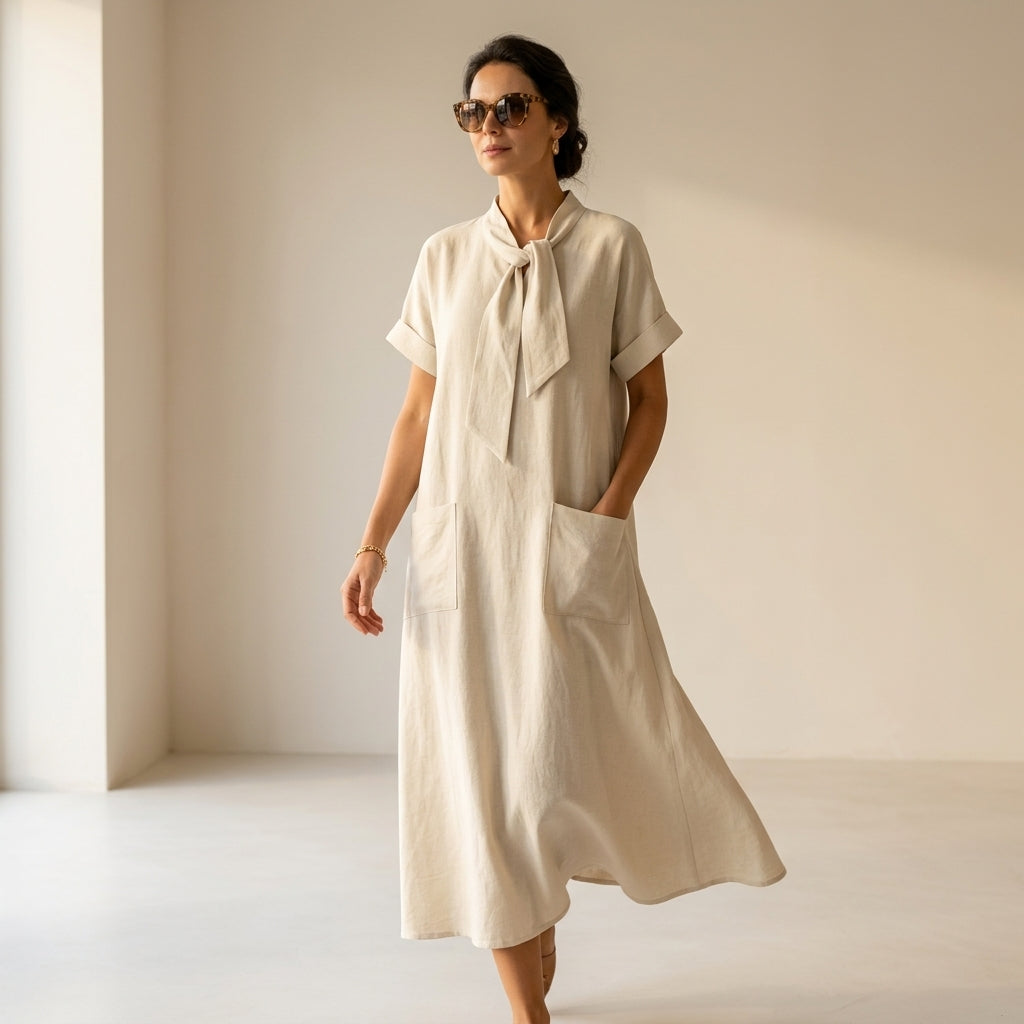 Casa Almara Elegante Vestido con bolsillos