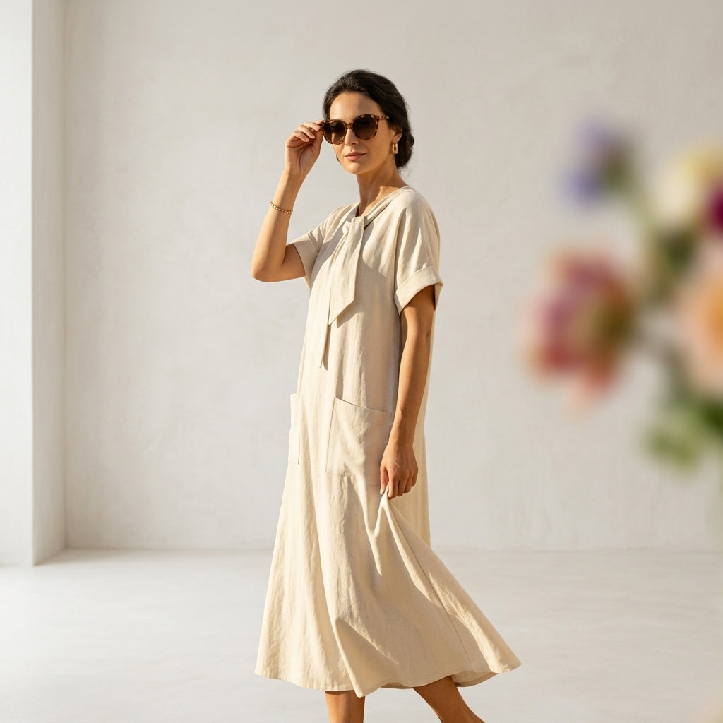 Casa Almara Elegante Vestido con bolsillos