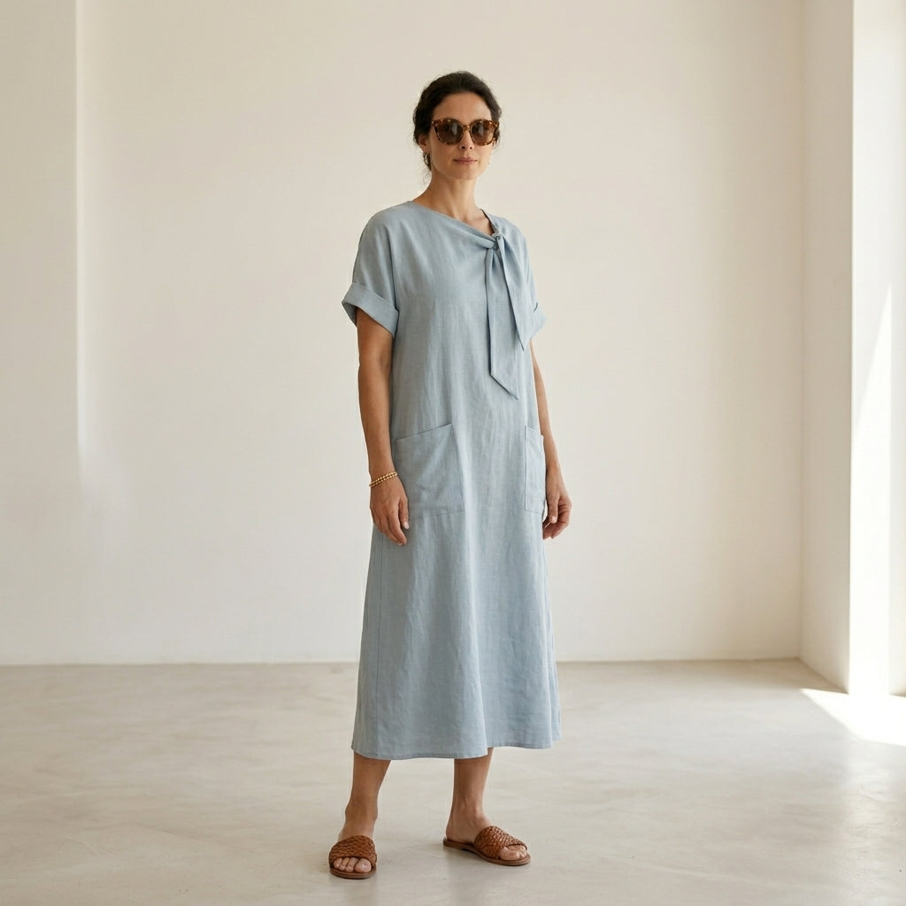 Casa Almara Elegante Vestido con bolsillos