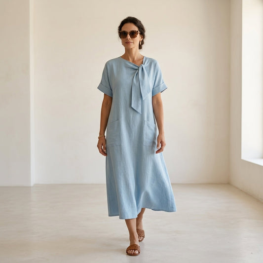 Casa Almara Elegante Vestido con bolsillos