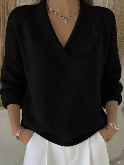 Violeta · Jersey suave de cuello en V