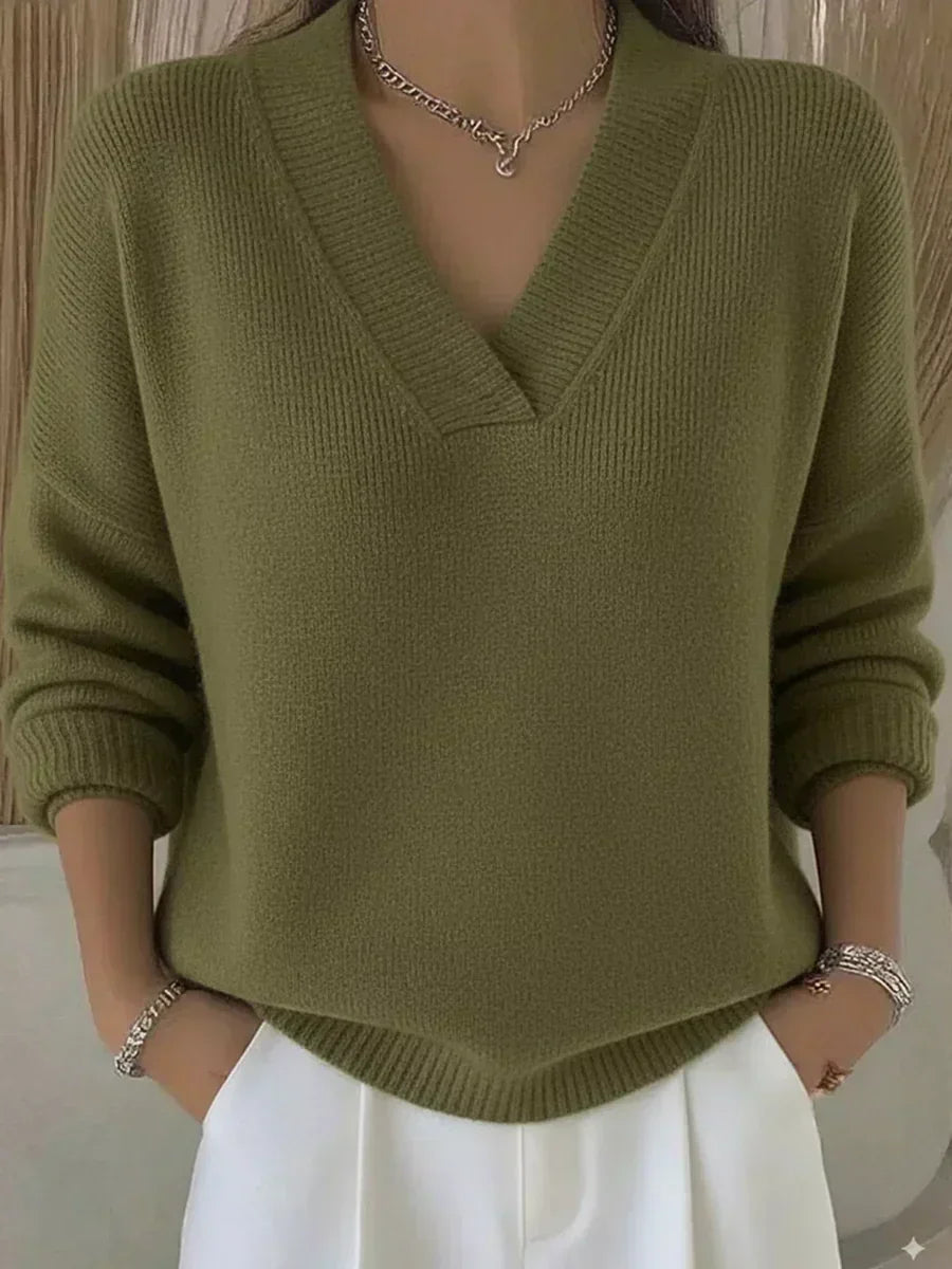 Violeta · Jersey suave de cuello en V
