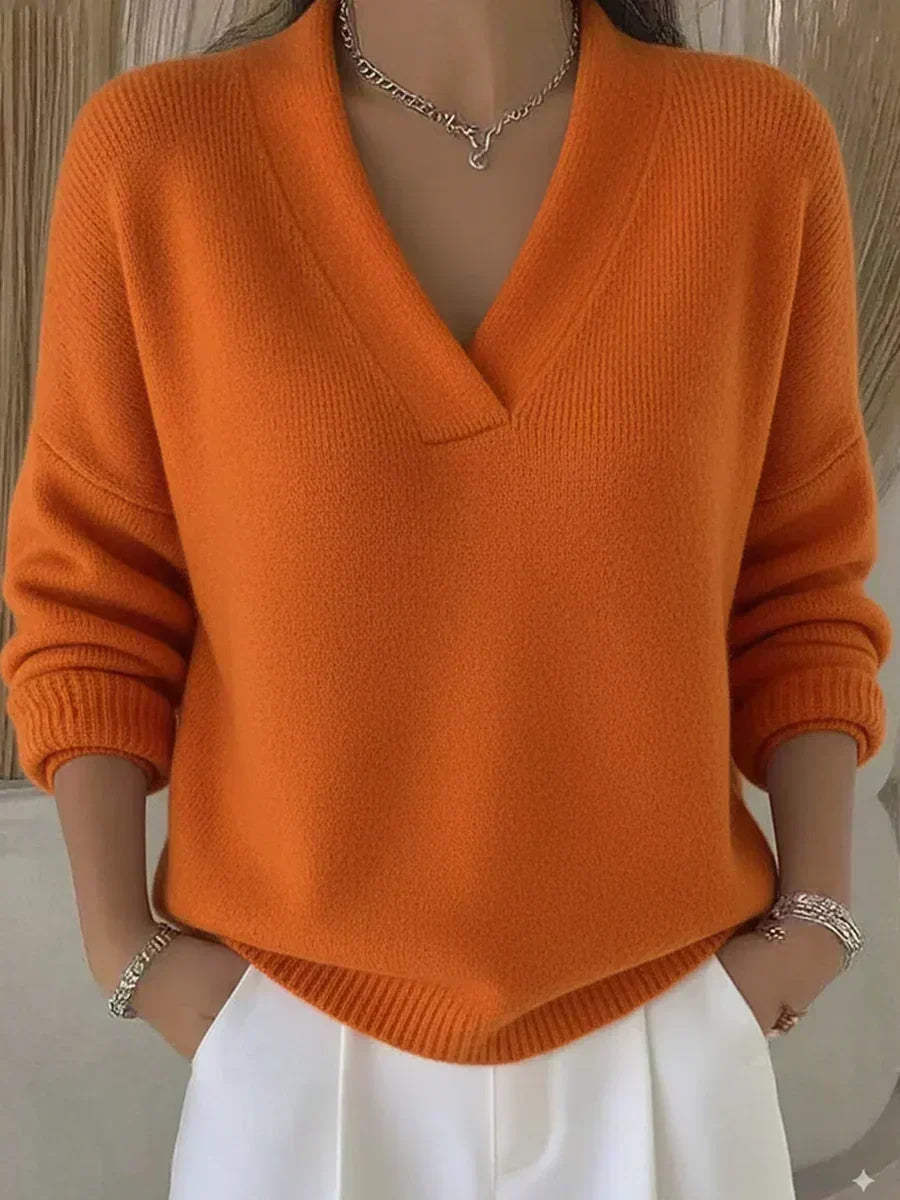Violeta · Jersey suave de cuello en V