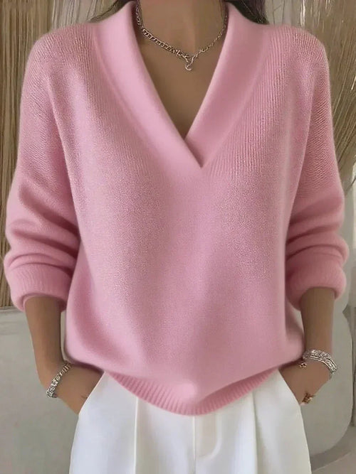 Violeta · Jersey suave de cuello en V