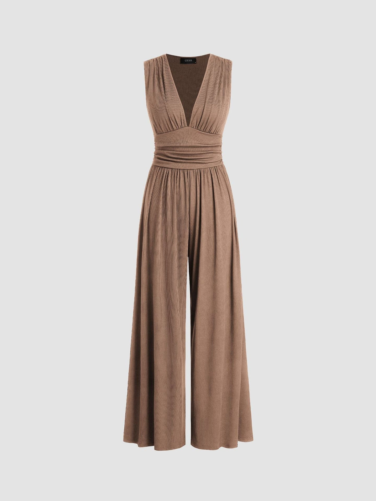 Caridad · Mono elegante sin mangas de pierna ancha