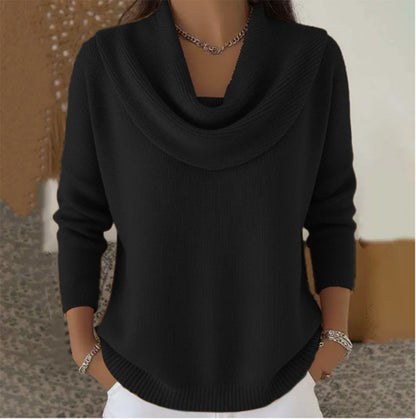 Julia · Jersey con cuello drapeado