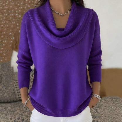 Julia · Jersey con cuello drapeado