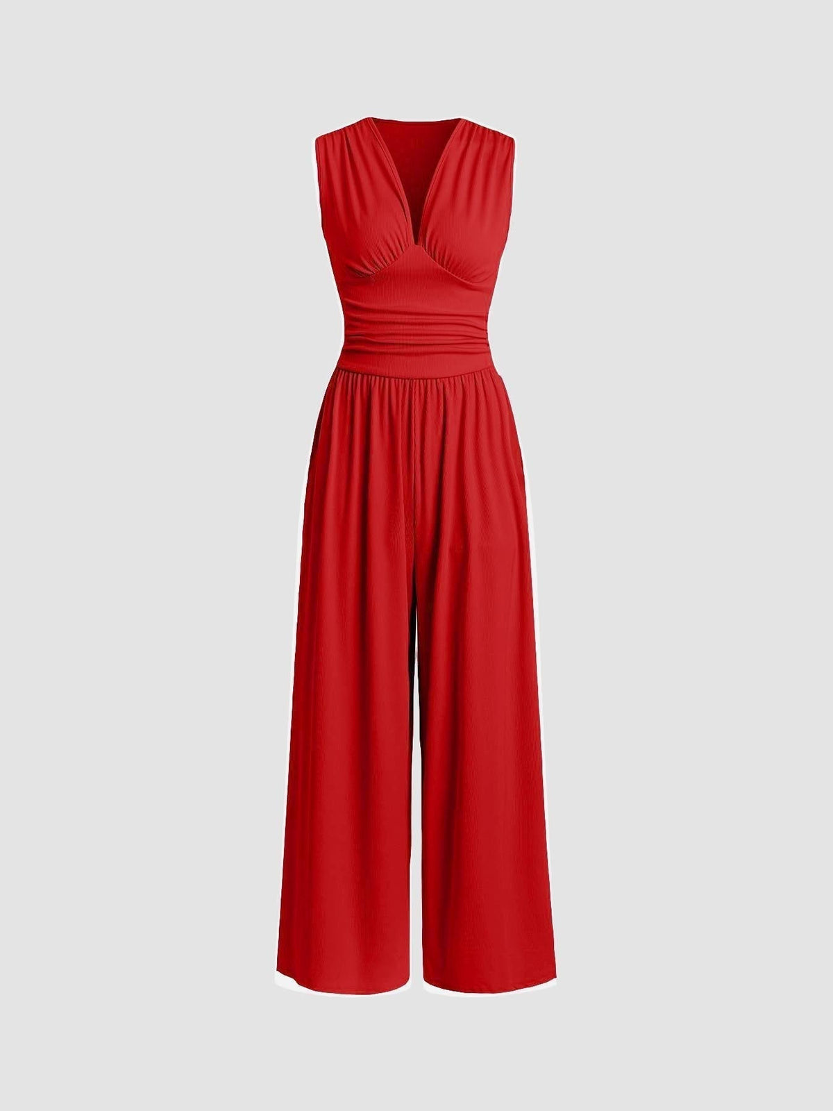 Caridad · Mono elegante sin mangas de pierna ancha