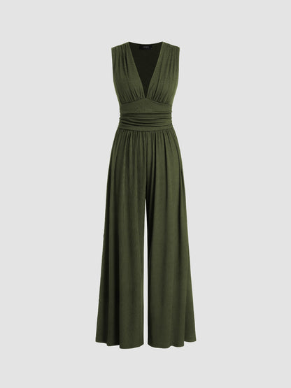 Caridad · Mono elegante sin mangas de pierna ancha