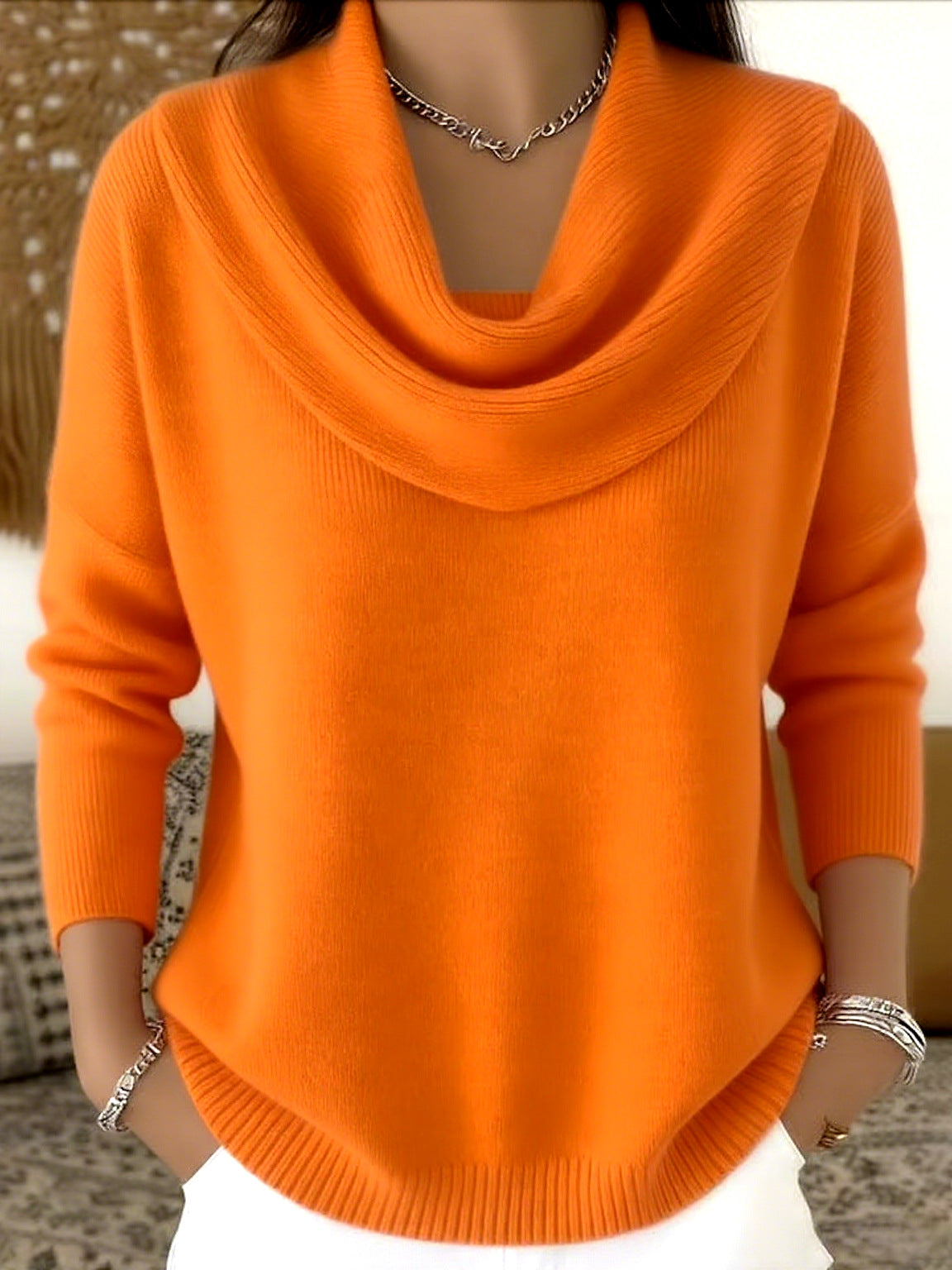 Julia · Jersey con cuello drapeado