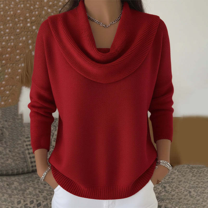 Julia · Jersey con cuello drapeado