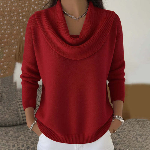 Julia · Jersey con cuello drapeado