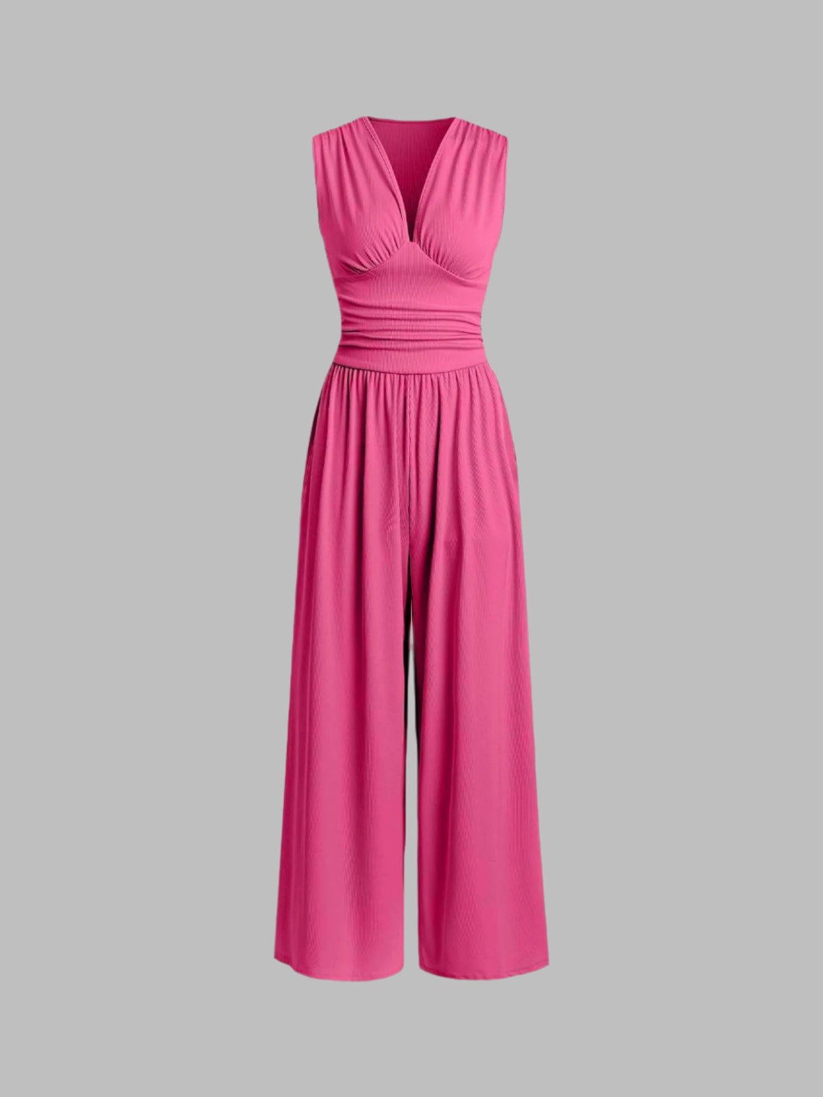 Caridad · Mono elegante sin mangas de pierna ancha