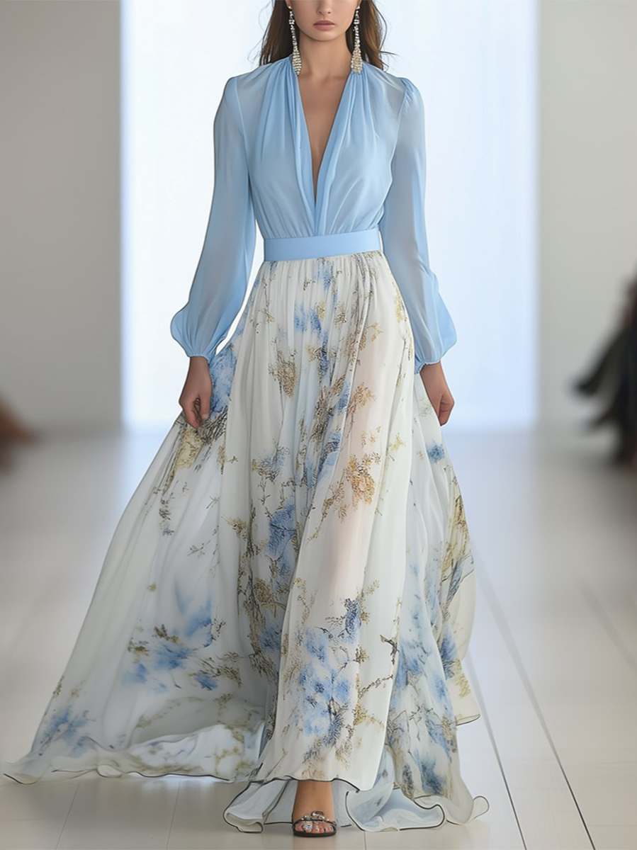Tecla · Vestido largo floral y ligero