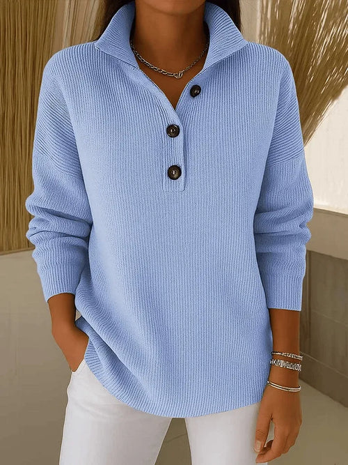 Amparo · Jersey tipo polo con cuello en V