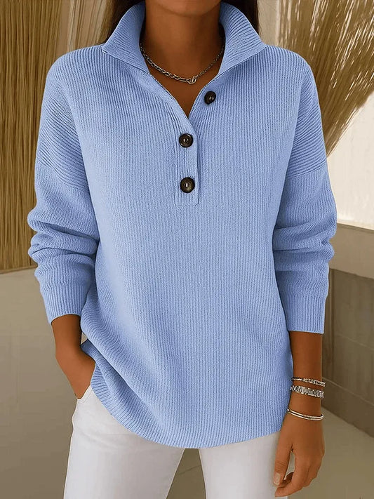 Amparo · Jersey tipo polo con cuello en V