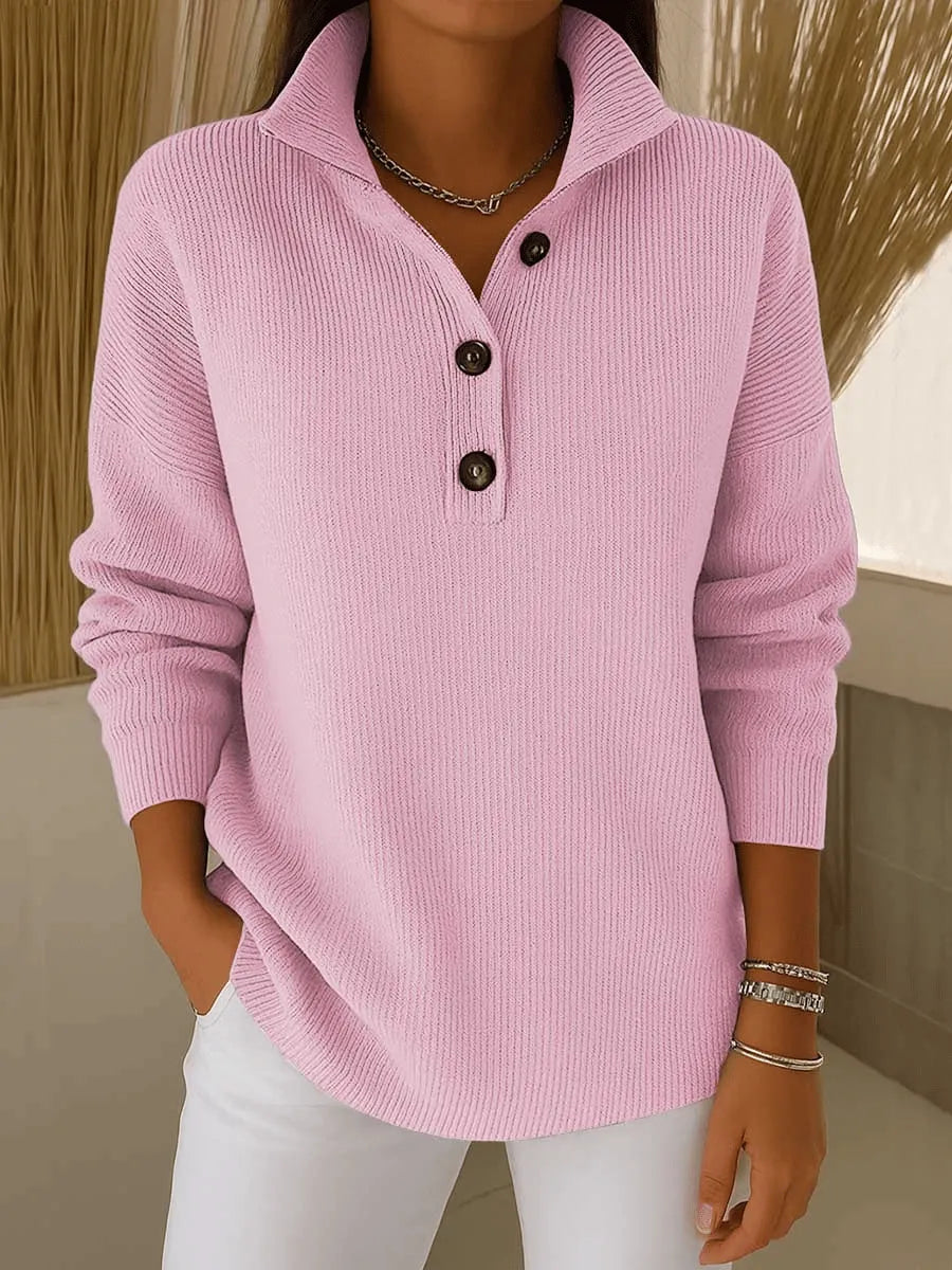 Amparo · Jersey tipo polo con cuello en V