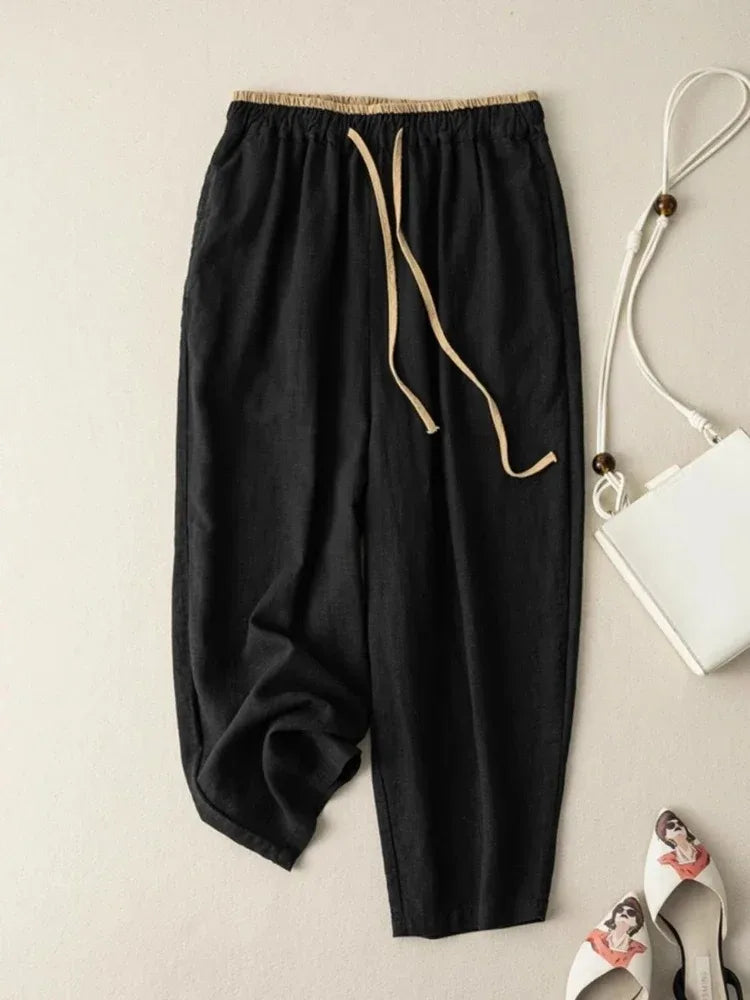 Annalisa · Pantalones harén de lino suave